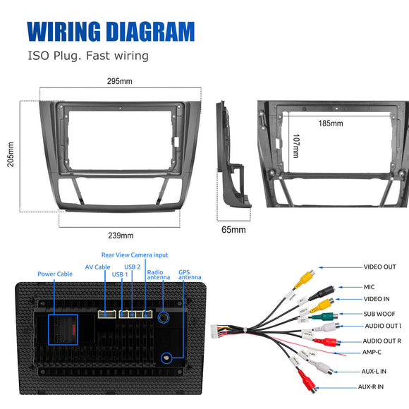 ESSGOO | Bluetooth  Car Stereo for BMW 1 Series, Wireless Carplay&Android Auto With Steering Wheel Controls