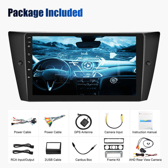 ESSGOO | Car Stereo for BMW 3 Series E90 E91 E92 E93, Wireless Carplay&Android Auto With Steering Wheel Controls