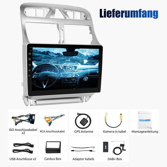 ESSGOO | Bluetooth Car Stereo For 2007-2013 Peugeot, Wireless Carplay&Android Auto With Steering Wheel Controls