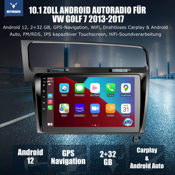 ESSGOO | Car Stereo For Volkswagen Golf 7, Wireless Carplay&Android Auto With Steering Wheel Controls