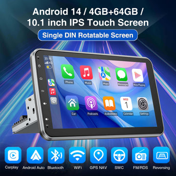 ESSGOO AR1001 | Single Din Car Radio System Auto Stereo MP5 Player Sat Nav FM DAB Bluetooth