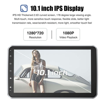 ESSGOO AR1001 | Single Din Car Radio System Auto Stereo MP5 Player Sat Nav FM DAB Bluetooth - 0