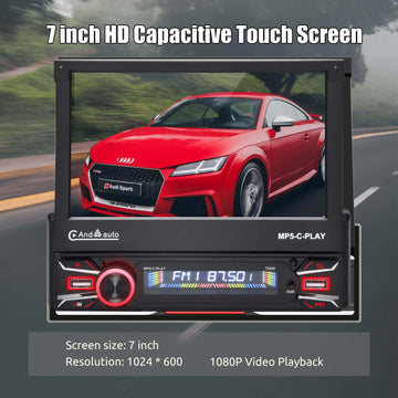 ESSGOO 7230W D1 | Audio Systems Multimedia Car Stereo Single Din MP5 Player USB FM Radio - 0