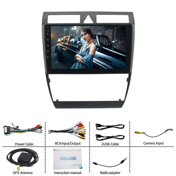 ESSGOO | Car Stereo For 1997-2011 Audi A6, Wireless Carplay&Android Auto With Steering Wheel Controls