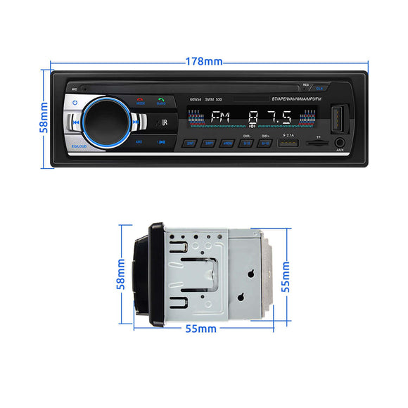 ESSGOO 12V Car Stereo Radio Dual Bluetooth In-Dash FM TF Aux USB Mp3 Audio Player Handsfree - | TRANSFORM, STARTS HERE | Easy . Economic . Energetic
