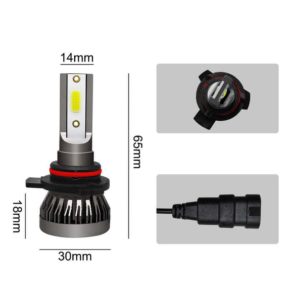 ESSGOO Mini series Car LED Headlight Kit 630000LM Bulbs High Power Beam 6000K White - | TRANSFORM, STARTS HERE | Easy . Economic . Energetic