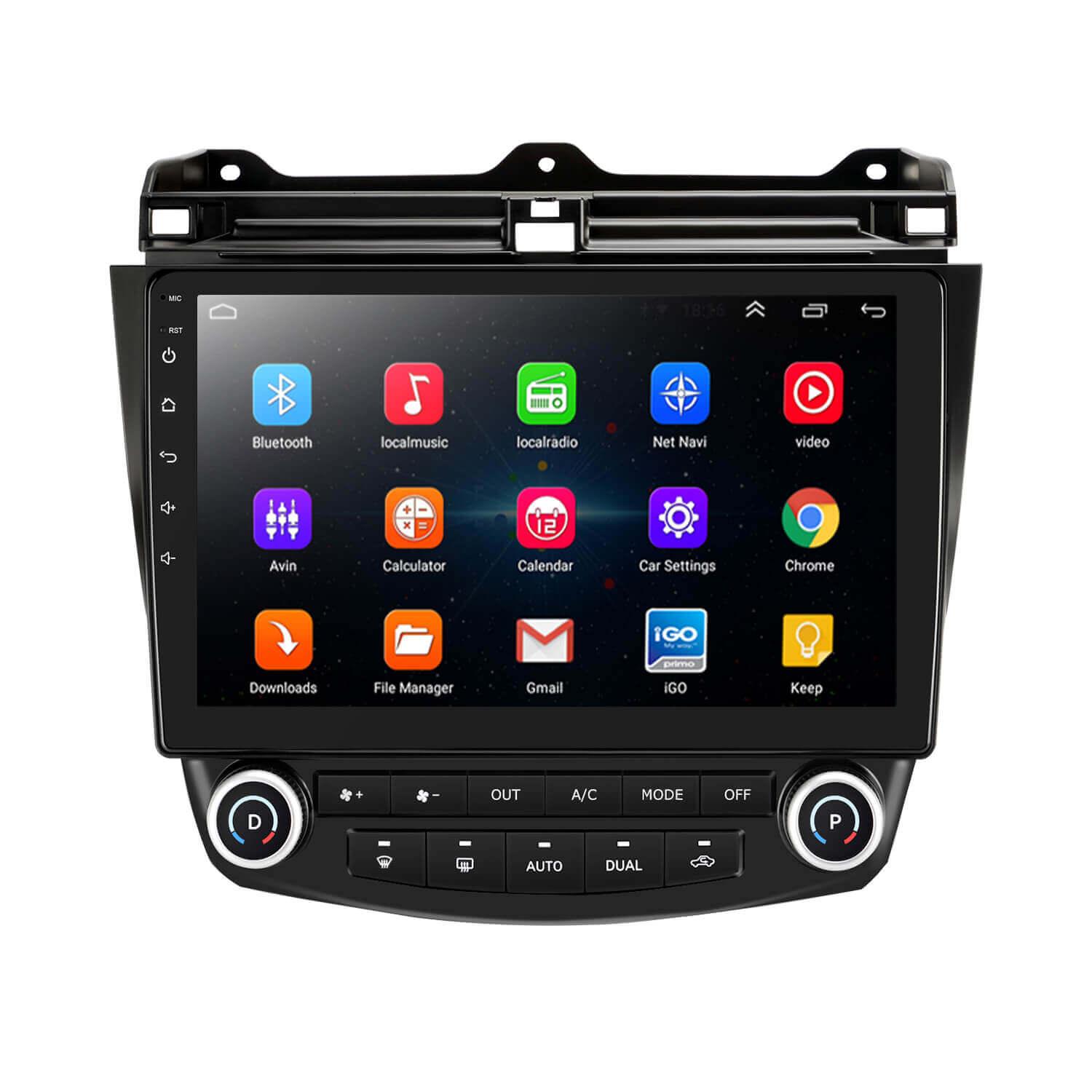 Receptor de radio estéreo de coche doble DIN de 10.1 pulgadas 2.5D HD,  pantalla táctil Android MP5 multimedia, soporte GPS navegación Bluetooth FM