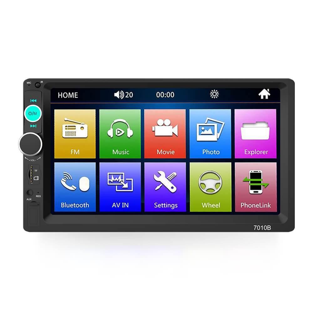7 Double Din Touch Screen Car Radio with Apple CarPlay,7 Inch Bluetooth Car  Stereo with Backup Camera, FM Steering Wheel Controls,Mirror Link