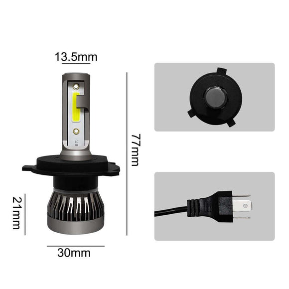 ESSGOO Mini series Car LED Headlight Kit 630000LM Bulbs High Power Beam 6000K White - | TRANSFORM, STARTS HERE | Easy . Economic . Energetic