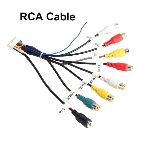ESSGOO RCA Cable For Android Radio Subwoofer Output Wires MIC Interface line 3.5mm Microphone Cable Universal For Car Radio - | TRANSFORM, STARTS HERE | Easy . Economic . Energetic