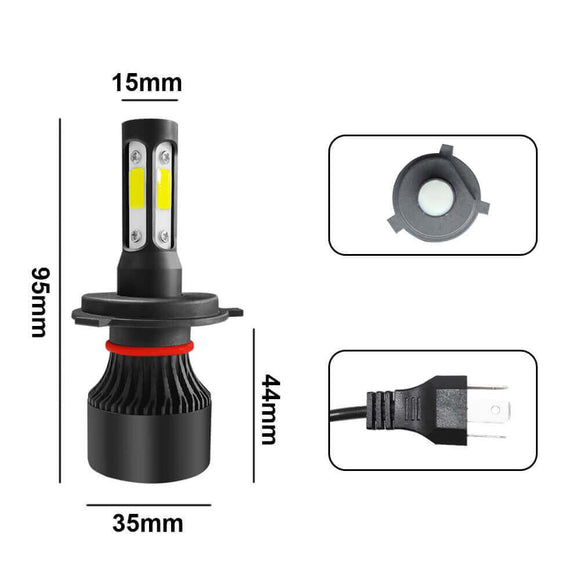 ESSGOO S2 series H4 H7 H11 9006 LED Canbus Error Free Car Headlight KIT 6000K 60W Bulbs Cool White - | TRANSFORM, STARTS HERE | Easy . Economic . Energetic