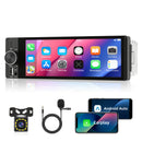 ESSGOO FR7002 | Single Din Car Stereo HD 6.36" Capacitive Touch Screen MP5 Player With Bluetooth AUX Wireless CarPlay Android Auto-1