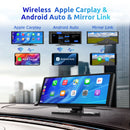 9" Wireless Apple CarPlay & Android Auto Car Stereo with 2K Dash Cam and 1080P Backup Camera-2