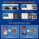 E42 8.1" Portable Wireless CarPlay & Android Auto, 4K Dual Cameras, Siri Assistant, FM, Applicable To Most Models-11