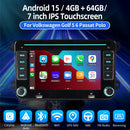ESSGOO MP5 AR7002 | Android 15 7-inch IPS HD Touchscreen - For Volkswagen, Dual USB, Colorful RGB Light, Apple CarPlay & Android Auto, FM RDS-1