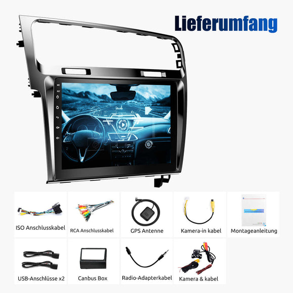 ESSGOO | Car Stereo For Volkswagen Golf 7, Wireless Carplay&Android Auto With Steering Wheel Controls