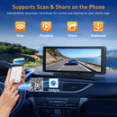 E42 8.1" Portable Wireless CarPlay & Android Auto, 4K Dual Cameras, Siri Assistant, FM, Applicable To Most Models-14
