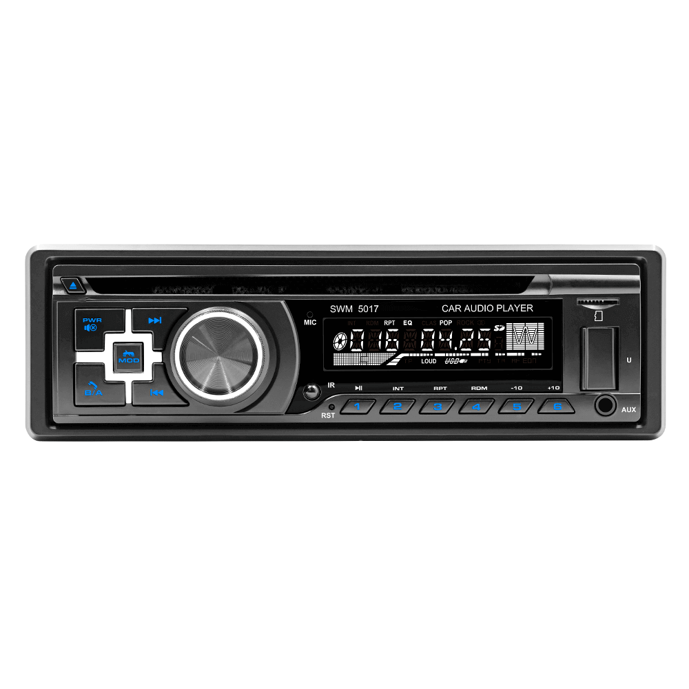 ESSGOO SWM5017 | Single Din DVD CD Car Stereo MP3 Player FM Audio Radio BT USB AUX SD In-dash