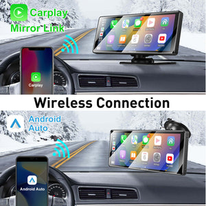 TS0001 10.26"Portable Wireless Carplay&Android Auto, Support Multiple Wireless Transmissions