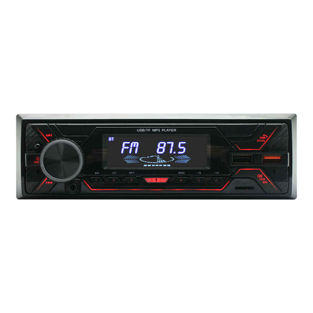 ESSGOO 720S | Single Din Car Stereo Colorful Backlight MP3 Player FM Audio Radio Bluetooth USB AUX