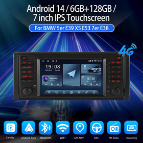 ESSGOO AR7001 | MP5 Android14, 7-inch HD Touchscreen - For BMW E53, Bluetooth 4.1 Apple CarPlay & Android Auto