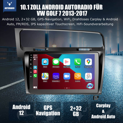 Car Stereo For Volkswagen Golf 7, Wireless Carplay&Android Auto