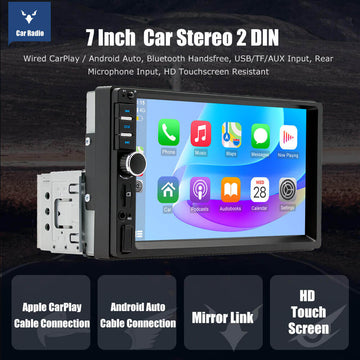 ESSGOO 1 Din 7018B Carplay Autoradio Bluetooth USB TF AUX MP5 Player 7inch Car Radio Stereo IPS Touch Screen