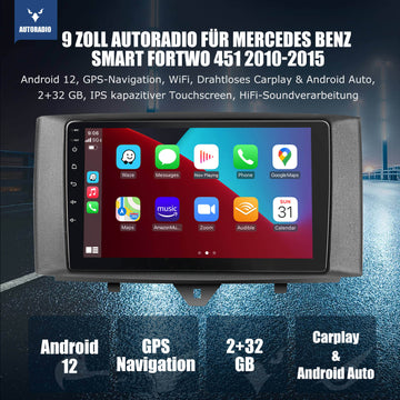 ESSGOO | Car Stereo For 2011-2014 Mercedes-Benz, Wireless Carplay&Android Auto With Steering Wheel Controls