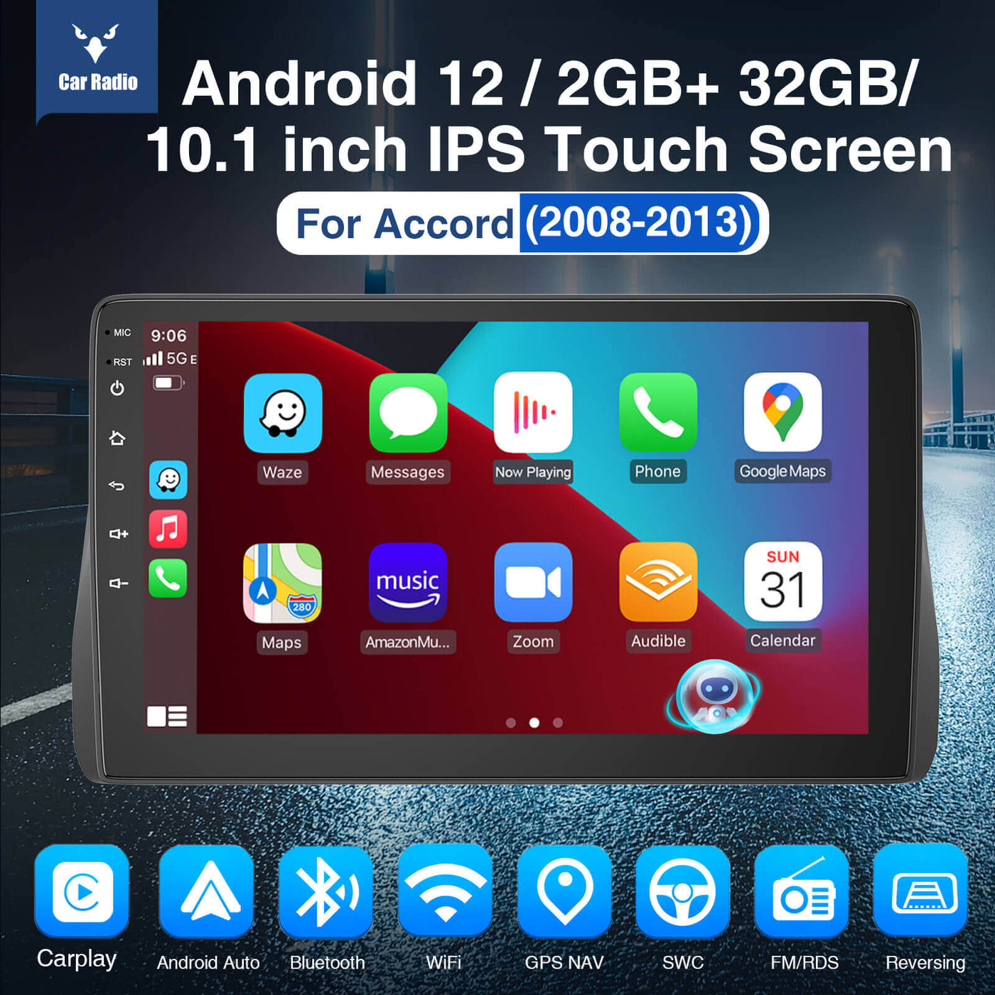 ESSGOO 2 DIN 7 Android 11 Autoradio Radio de Coche Bluetooth GPS Wifi +  Cámara