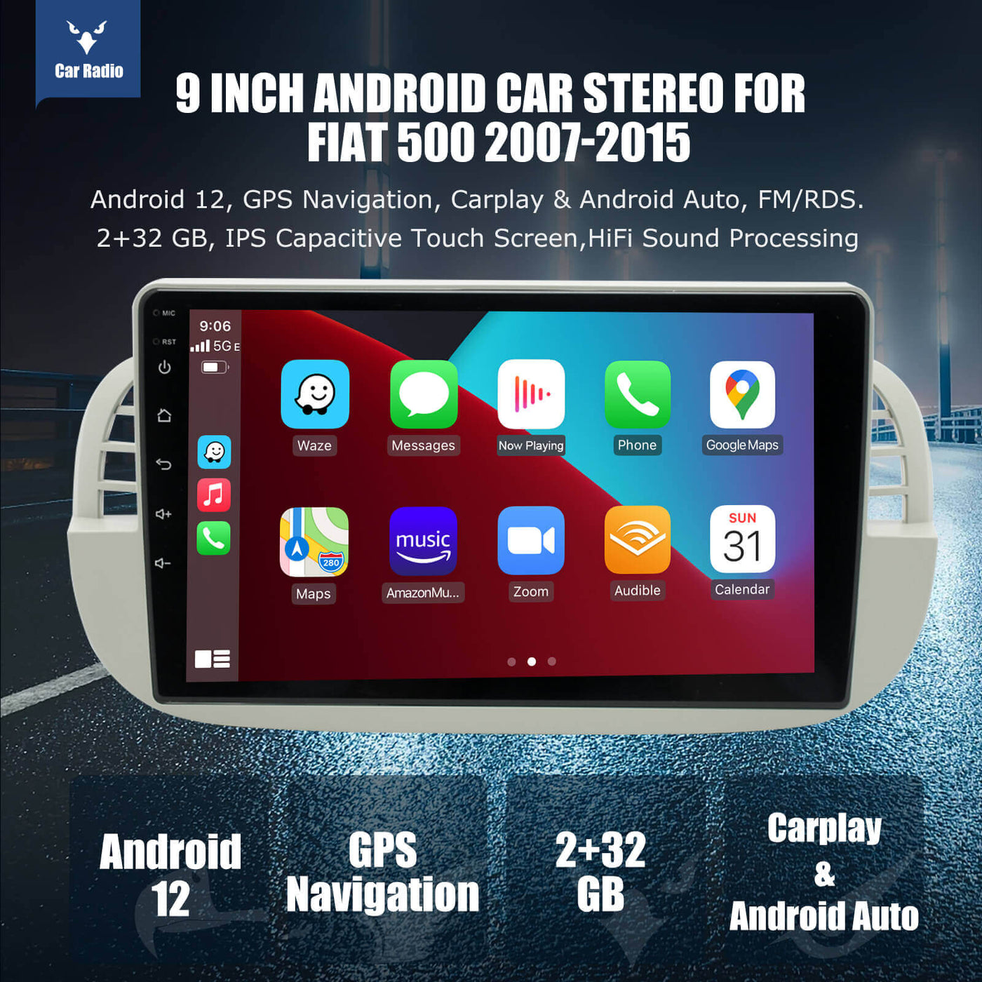 ESSGOO AS7001  Single Din 7 Inch Car Radio Android Bluetooth