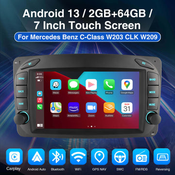 ESSGOO AR7001 | Applicable To Mercedes-Benz W209 2002-2010 Car Head Unit Autoradio Mit Bluetooth GPS Navigation MP5 And Video Stereo