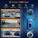 E42 8.1" Portable Wireless CarPlay & Android Auto, 4K Dual Cameras, Siri Assistant, FM, Applicable To Most Models-2