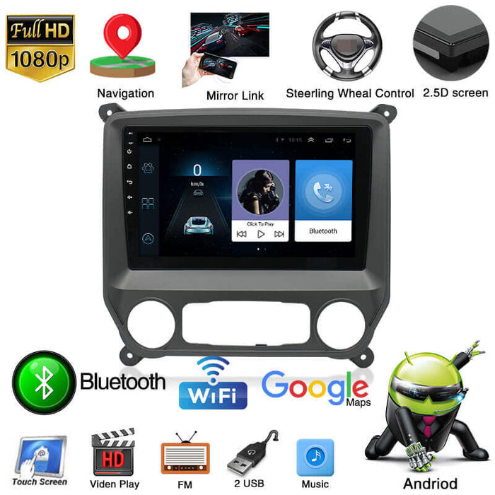 ESSGOO | Bluetooth Car Stereo For 2014-2018 Silverado, Wireless Carplay&Android Auto With Steering Wheel Controls
