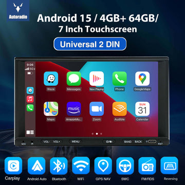 ESSGOO MP5 AR7001 | 2 DIN, 7-inch HD IPS Touchscreen Car Stereo, Bluetooth WiFi, CarPlay & Android Auto, FM