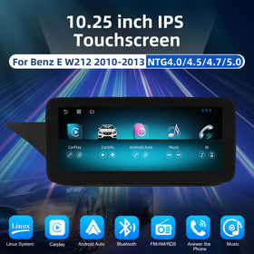 ESSGOO LZ0001 | Dual System, 10.25-inch IPS Touchscreen - For Benz E W212 2010-2013, Bluetooth 5.2, Apple CarPlay & Android Auto