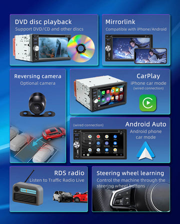 ESSGOO S4800 | Car CD And DVD Radio Player Head Unit GPS SAT NAV Rear Camera - 0