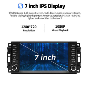 ESSGOO AR7001 | MP5 Android14, 7-inch IPS Touchscreen - For Chevrolet, Chrysler, Jeep, Dodge, Bluetooth 4.1 Apple CarPlay & Android Auto FM RDS - 0
