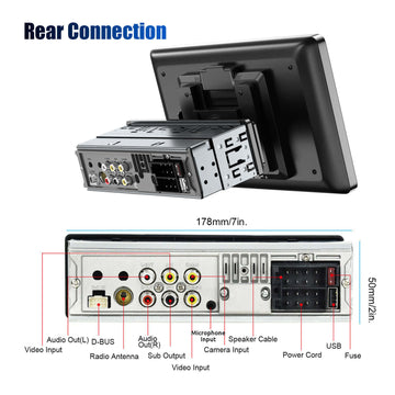 ESSGOO | 9013w Wireless CarPlay & Android Auto Bluetooth 4.2 9'' Touchscreen Multifunction Car Player - 0