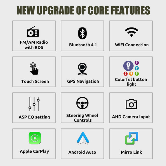 ESSGOO MP5 AR8001 | Android 15, 8-inch IPS Touchscreen - For Skoda Octavia 2004-2013, Bluetooth 4.1, Apple CarPlay & Android Auto, FM RDS