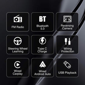 ESSGOO MP5 TS0002 | 1 DIN, 6.86-inch IPS Touchscreen - For Skoda Octavia 2004-2013, Bluetooth 5.0, Wired Apple CarPlay & Wired Android Auto, FM USB - 0