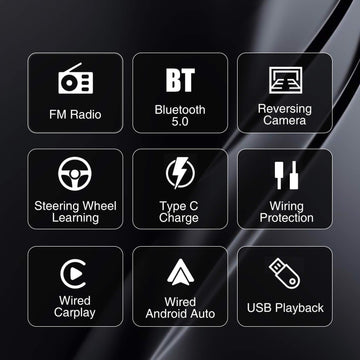 ESSGOO MP5 TS0002 | 1 DIN, 6.86-inch IPS Touchscreen - For Skoda Octavia 2004-2013, Bluetooth 5.0, Wired Apple CarPlay & Wired Android Auto, FM USB - 0