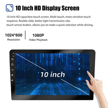 ESSGOO AR1001 MP5 | 2 DIN Android 15 10-inch IPS Touchscreen, Bluetooth 4.1, Apple CarPlay & Android Auto, FM RDS, AI Voice control (powerd by chatGPT) - 0