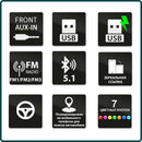 ESSGOO 1 Din 9901 Carplay Car Radio Bluetooth 5.1 FM MP5 Player 7 Inch Car Radio Stereo Manual Retractable Screen-3