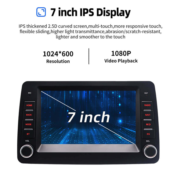 ESSGOO AR7001 | 7 Inch - For Fiat Panda-2003-2012 Bluetooth Car Stereo, MP5 Bluetooth 4.1 Apple Carplay & Android Auto, FM