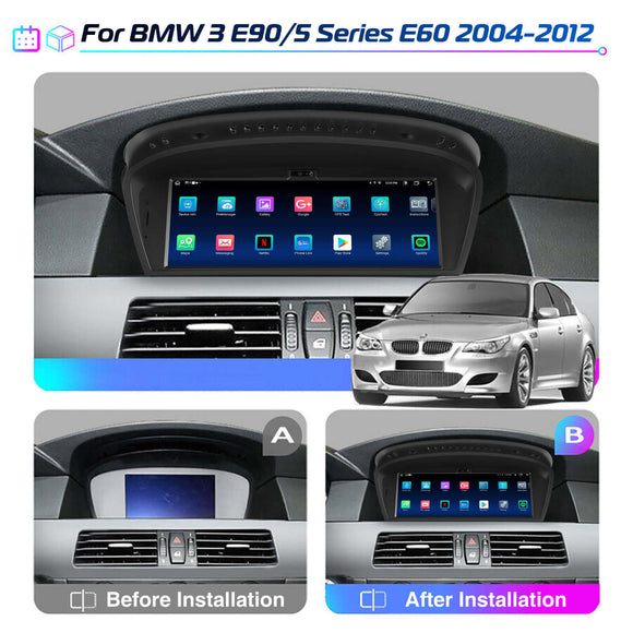 ESSGOO LZ0001 | Android 14 ccc Dual System, 8.8-inch IPS Touchscreen - For BMW 3er E60 E90, Bluetooth 5.0, Apple CarPlay & Android Auto, FM RDS