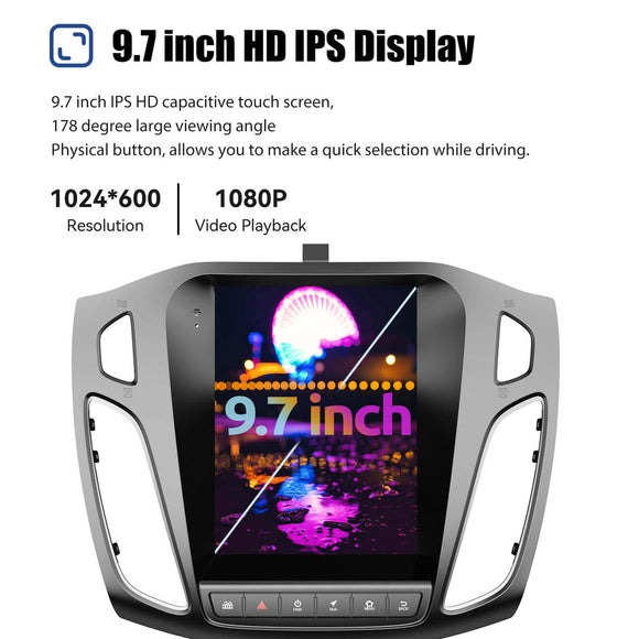 ESSGOO | Car Stereo For 2012-2018 Ford Focus, Wireless Carplay&Android Auto With Steering Wheel Controls