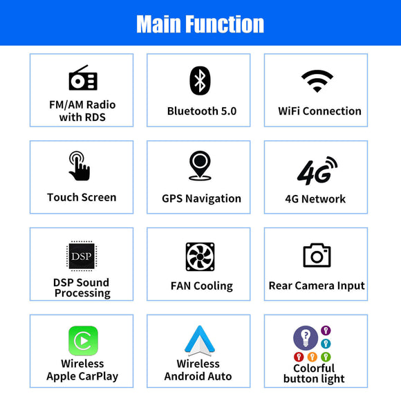 ESSGOO AR7001 | 7 Inch - For Golf 4 (Volkswagen Lingyu) Bluetooth Car Audio, Bluetooth 5.0 Wireless Carplay & Android Auto
