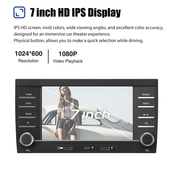 ESSGOO AR7001 | MP5 Android14, 7-inch IPS Touchscreen - For Porsche Cayenne 2005-2009, Bluetooth 4.1 Apple CarPlay & Android Auto