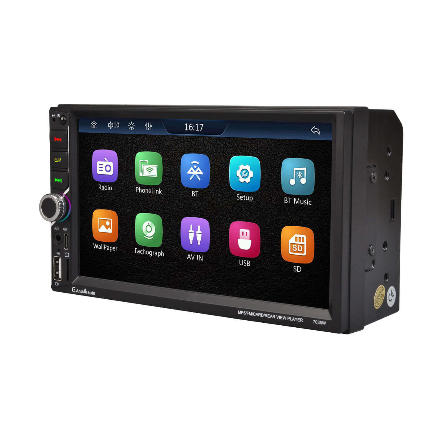 ESSGOO 7035w | Car Radio with Android 7" GPS NAVI FM Radio Multimedia Auto Player BT USB SD In-dash