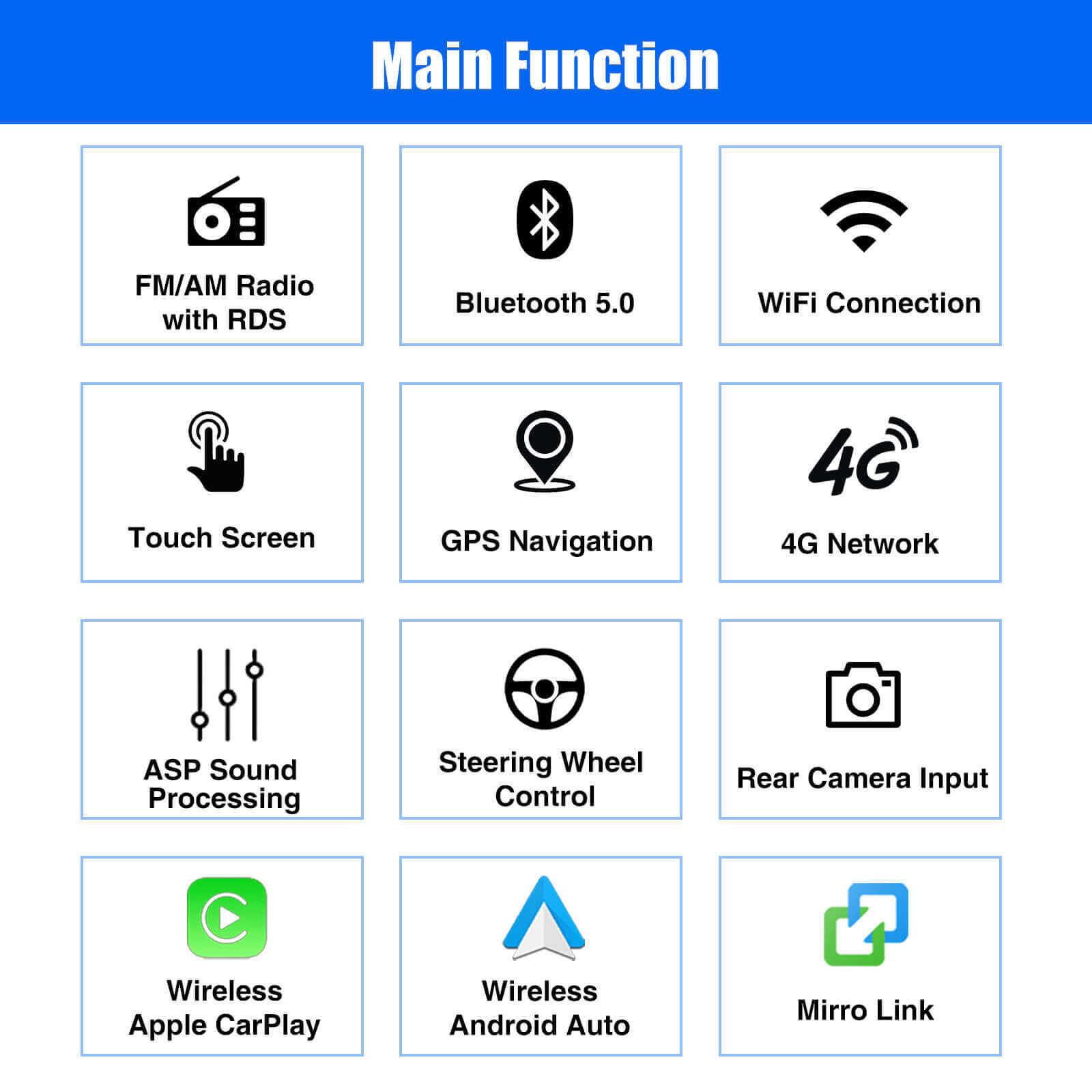 ESSGOO 2Din MP5 AR7001 7 Inch IPS Touchscreen Wireless CarPlay & Android Auto Display, Mirror Link, Bluetooth5.0, Compatible with Various Vehicle Models